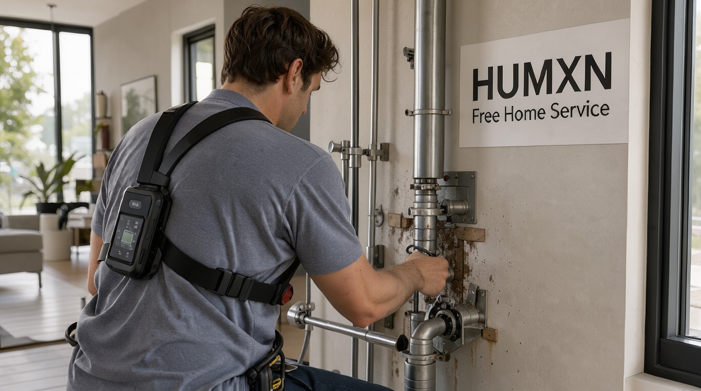 ภาพสร้างด้วย AI (ไม่ใช่ภาพถ่ายจริง) ประกอบข่าว HUMXN เปิดให้ซ่อมบ้านฟรีใน 3 เมือง แลกบันทึกวิดีโองานช่างไปเทรน AI หุ่นยนต์
