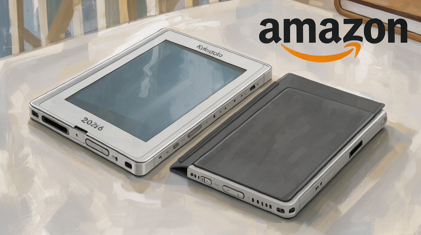 ภาพสร้างด้วย AI (ไม่ใช่ภาพถ่ายจริง) ประกอบข่าว Kindle Paperwhite และ Colorsoft รุ่น 2026 อัปเกรดเฟรมอะลูมิเนียม เปิดตัวเคสปุ่มเปลี่ยนหน้า 80 ดอลลาร์
