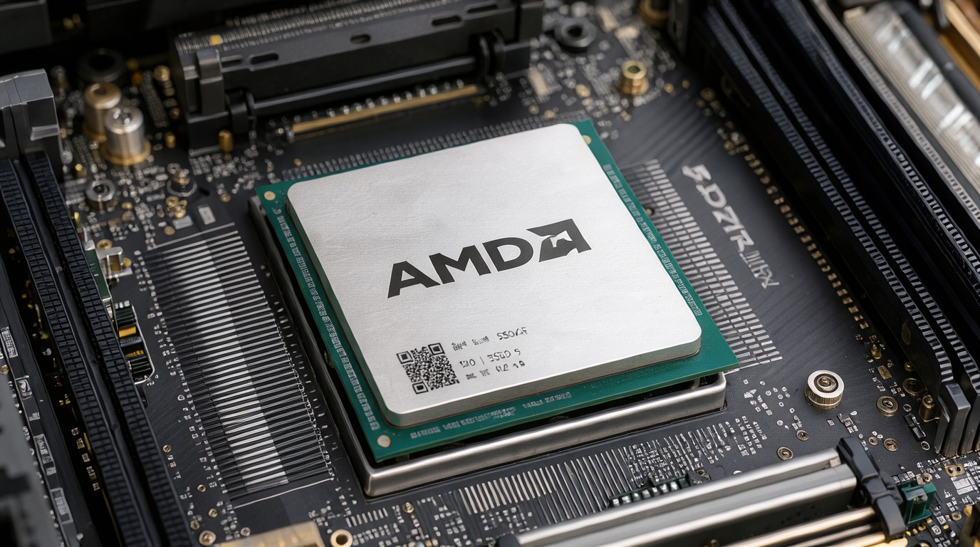 ภาพสร้างด้วย AI (ไม่ใช่ภาพถ่ายจริง) ประกอบข่าว รีวิว AMD Ryzen 5 5500F ซีพียูงบประหยัด อัปเกรดจาก 5500 เดิม ไล่ตาม Intel ใกล้ขึ้น