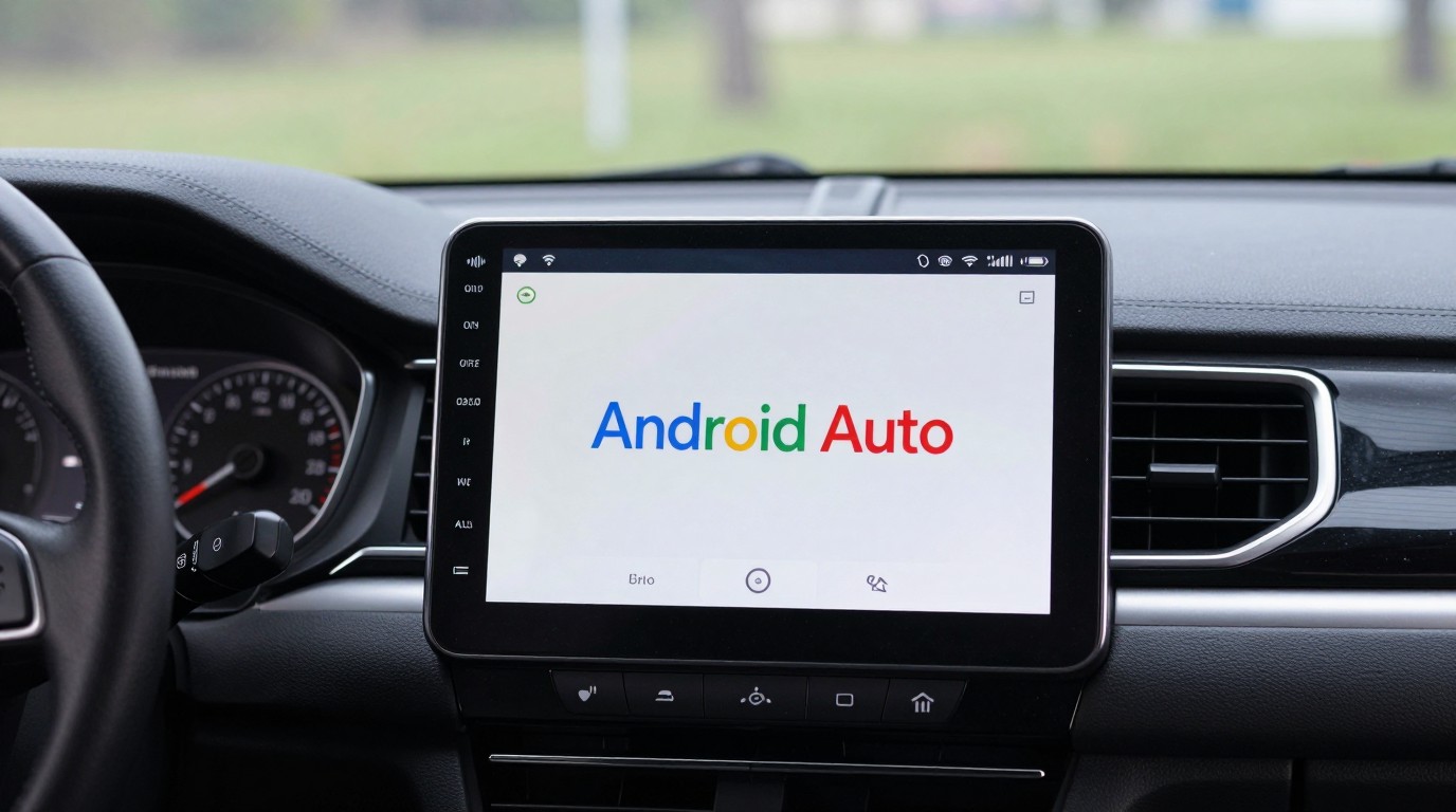 ภาพสร้างด้วย AI (ไม่ใช่ภาพถ่ายจริง) ประกอบข่าว Google เริ่มปล่อยอัปเดตแก้ไขให้ Android Auto แสดงไอคอนสัญญาณเครือข่ายอีกครั้ง