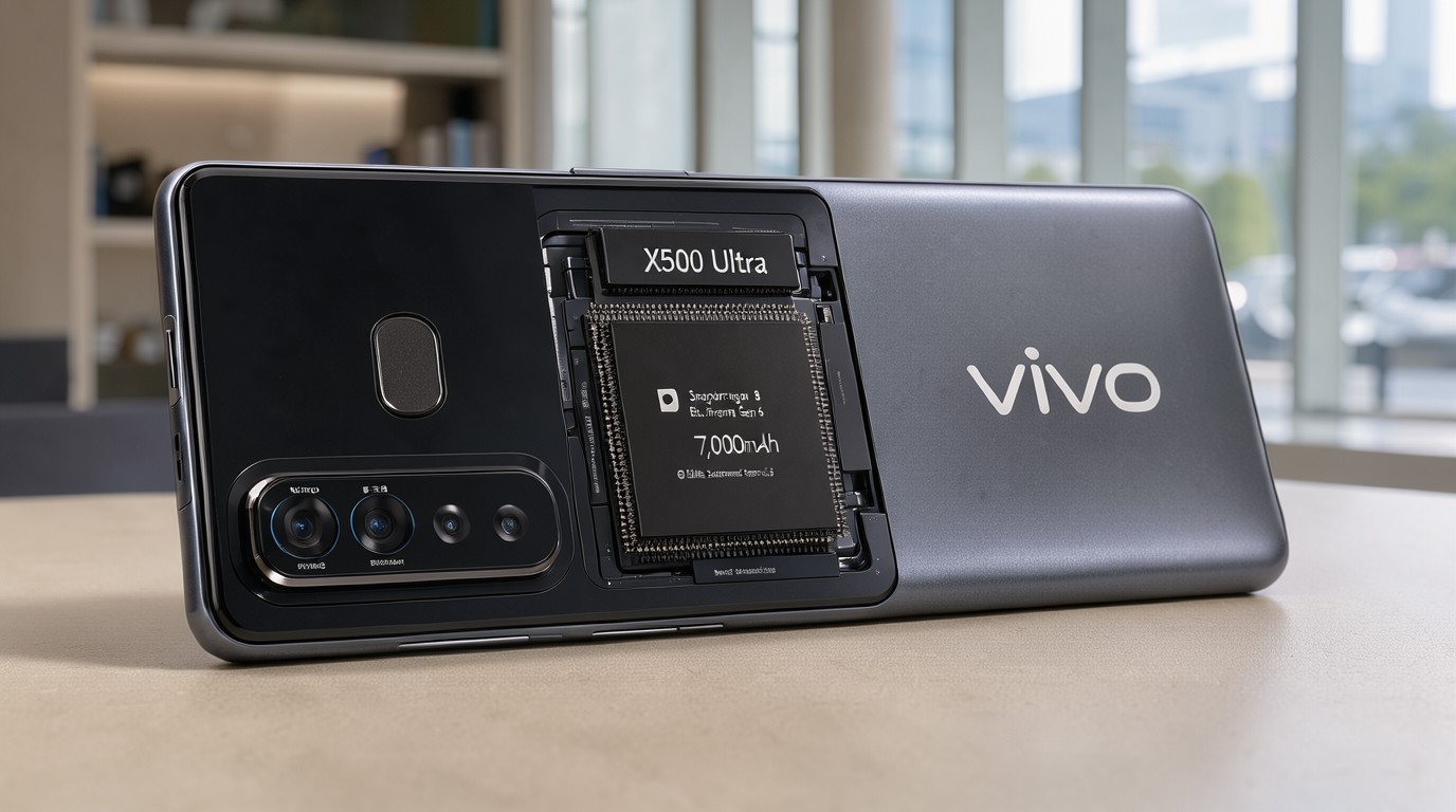 ภาพสร้างด้วย AI (ไม่ใช่ภาพถ่ายจริง) ประกอบข่าว หลุดสเปก vivo X500 Ultra คาดวางขายจีนช่วงมีนาคม-เมษายน 2027