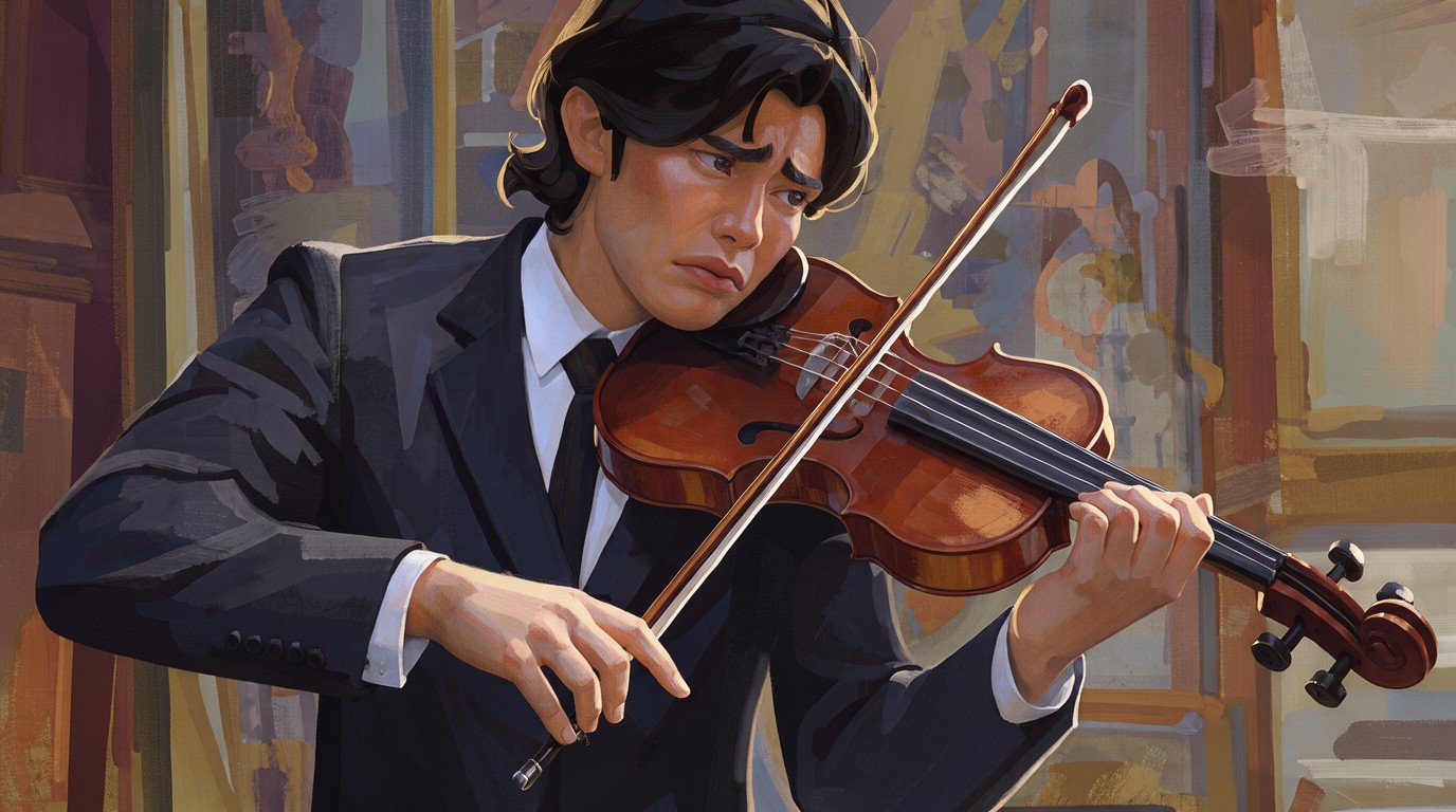 ภาพสร้างด้วย AI (ไม่ใช่ภาพถ่ายจริง) ประกอบข่าว ผู้กำกับ The Violinist เผยเจอโปรดิวเซอร์อิตาลีที่งาน TIFFCOM ปี 2023 ก่อนคว้ารางวัล Annecy