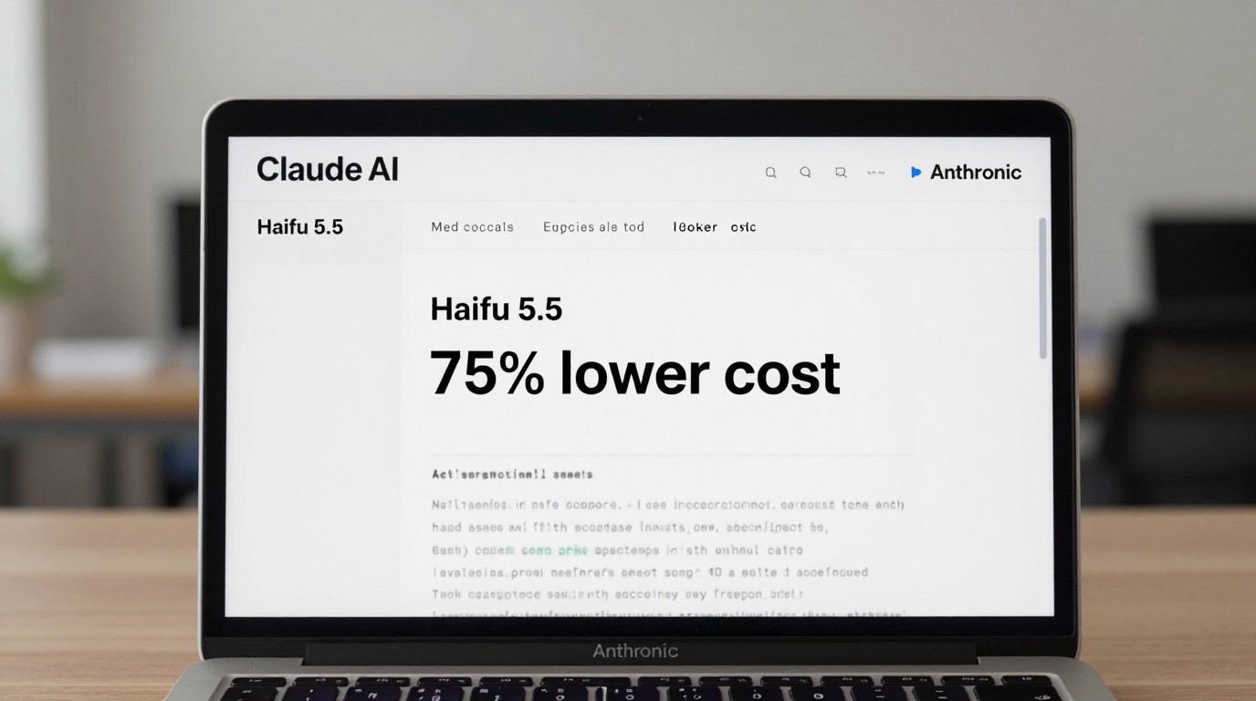 ภาพสร้างด้วย AI (ไม่ใช่ภาพถ่ายจริง) ประกอบข่าว Anthropic เปิดตัว Claude Haiku 5.5 ต้นทุนรันต่ำลงราว 75%