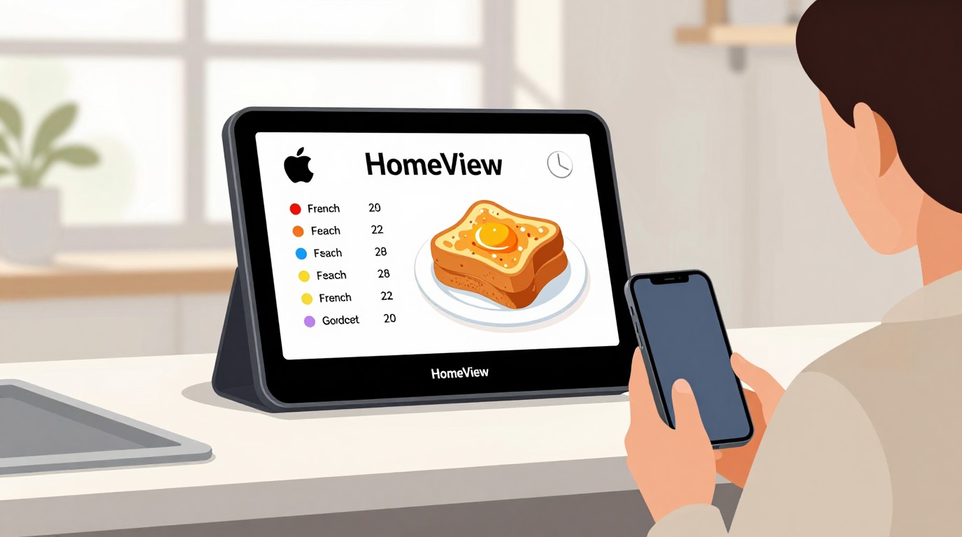 ภาพสร้างด้วย AI (ไม่ใช่ภาพถ่ายจริง) ประกอบข่าว Apple HomeView ดึงสูตรอาหารจากเว็บมาทำเป็นขั้นตอนสั้นๆ นักเขียนสูตรกังวลเรื่องรายได้