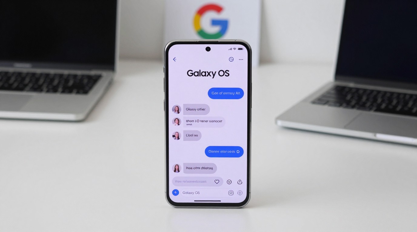 ภาพสร้างด้วย AI (ไม่ใช่ภาพถ่ายจริง) ประกอบข่าว ลือ Samsung อาจเปลี่ยนชื่อ One UI เป็น Galaxy OS พร้อมผนึก AI เข้มข้นขึ้น