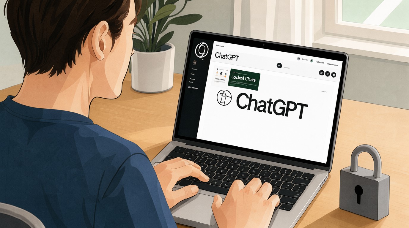 ภาพสร้างด้วย AI (ไม่ใช่ภาพถ่ายจริง) ประกอบข่าว OpenAI เปิดฟีเจอร์ล็อกแชท ChatGPT ด้วย PIN หรือ Face ID