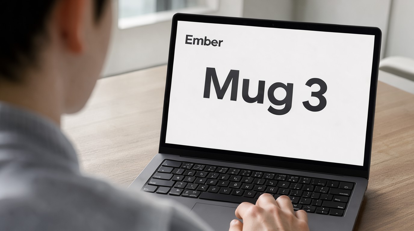ภาพสร้างด้วย AI (ไม่ใช่ภาพถ่ายจริง) ประกอบข่าว Ember เปิดตัว Mug 3 แก้วควบคุมอุณหภูมิรุ่นใหม่ เพิ่มปุ่มปรับความร้อนที่ตัวแก้ว