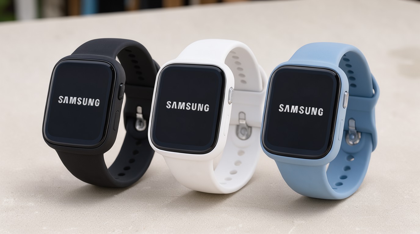ภาพสร้างด้วย AI (ไม่ใช่ภาพถ่ายจริง) ประกอบข่าว หลุดคลิป Galaxy Fit 4 สายรัดข้อมืออัจฉริยะรุ่นใหม่ของ Samsung 3 สี