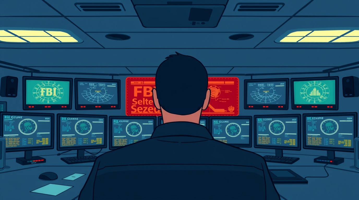 ภาพสร้างด้วย AI (ไม่ใช่ภาพถ่ายจริง) ประกอบข่าว FBI ยึดโดเมนเครื่องมือแฮกจีน Flax Typhoon ที่ใช้เจาะระบบโครงสร้างพื้นฐานสำคัญทั่วโลก