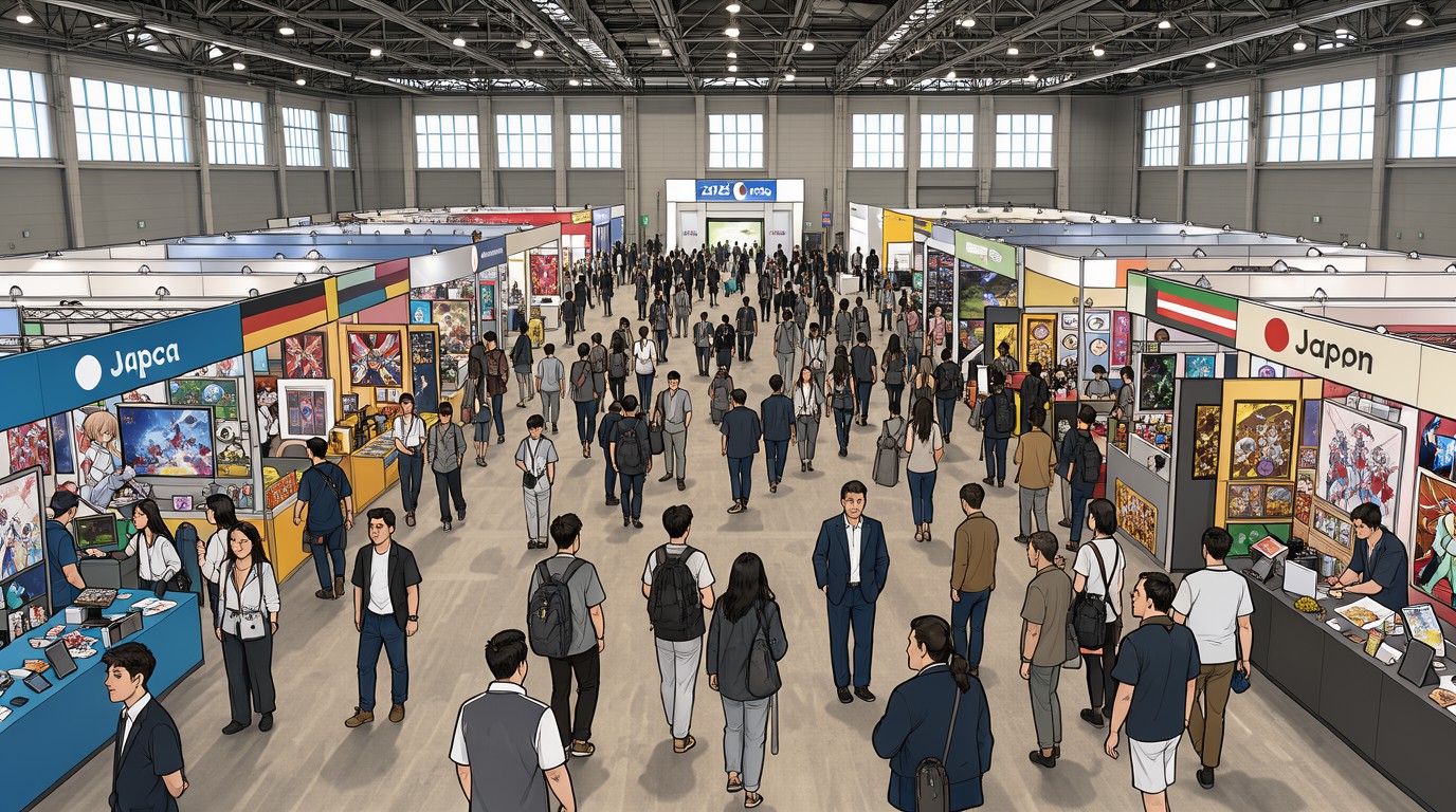 ภาพสร้างด้วย AI (ไม่ใช่ภาพถ่ายจริง) ประกอบข่าว Gamescom Asia x Thailand Game Show 2026 โตต่อเนื่อง ปีนี้มีผู้ร่วมงาน 29 ประเทศ