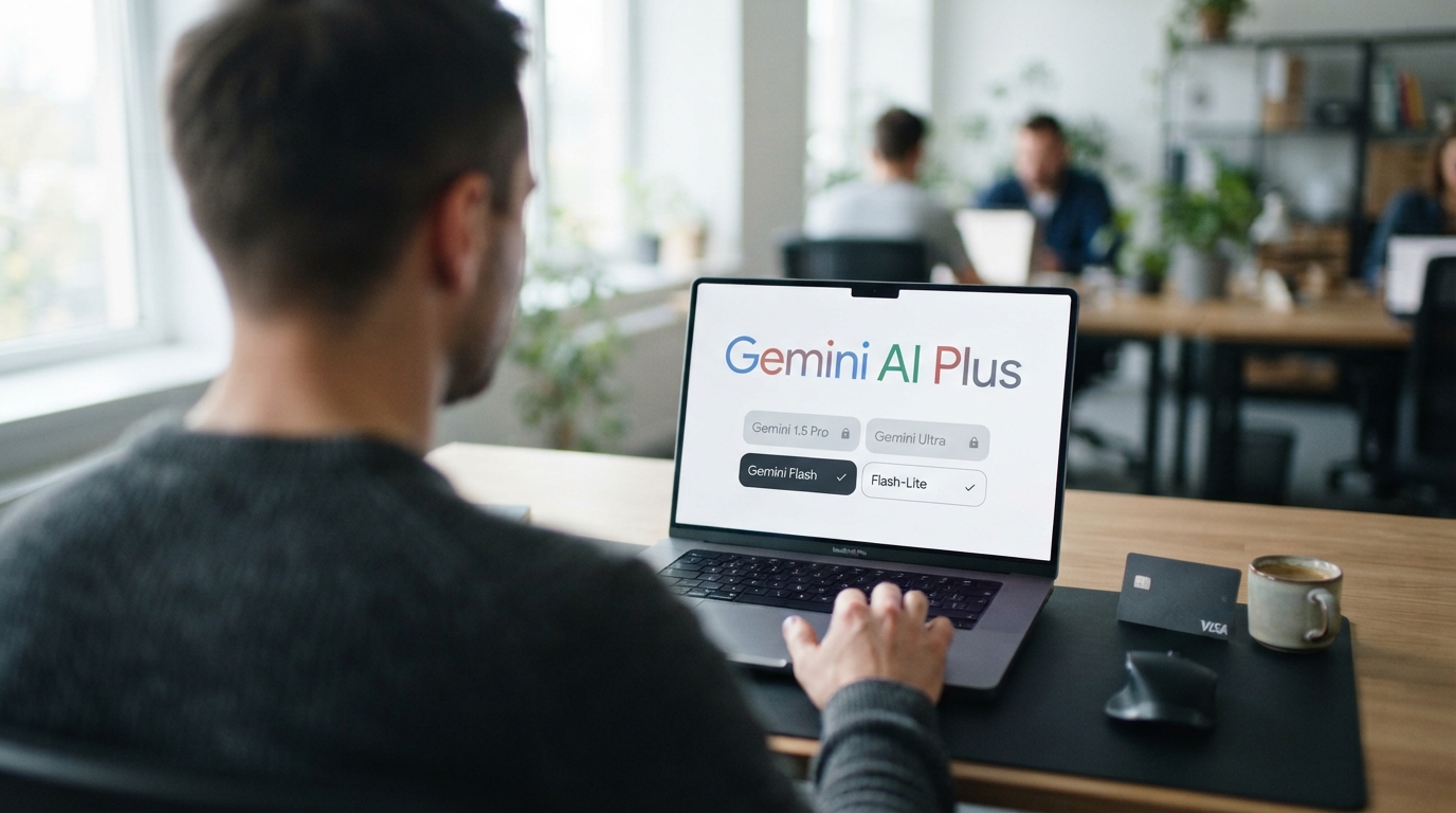 ภาพสร้างด้วย AI (ไม่ใช่ภาพถ่ายจริง) ประกอบข่าว Google ตัดสิทธิ์โมเดล Pro ออกจากแพ็กเกจ Gemini AI Plus เริ่ม 13 พฤศจิกายน
