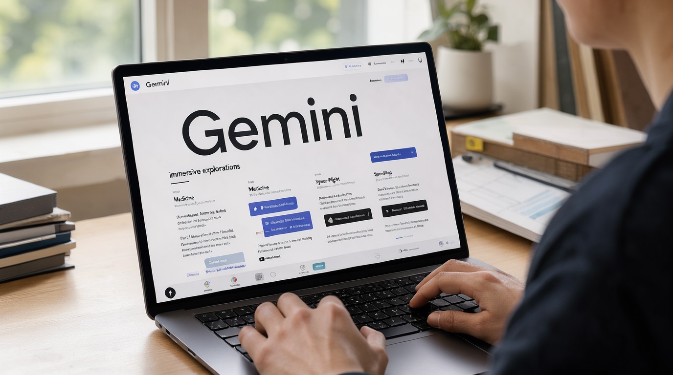 ภาพสร้างด้วย AI (ไม่ใช่ภาพถ่ายจริง) ประกอบข่าว Gemini เพิ่มฟีเจอร์ immersive explorations เหมือนสารานุกรมโต้ตอบได้
