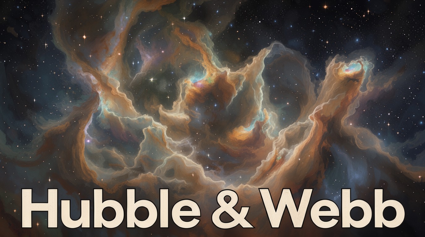 ภาพสร้างด้วย AI (ไม่ใช่ภาพถ่ายจริง) ประกอบข่าว Hubble และ Webb จับภาพเนบิวลารูปหัวแมวในเนบิวลา Carina