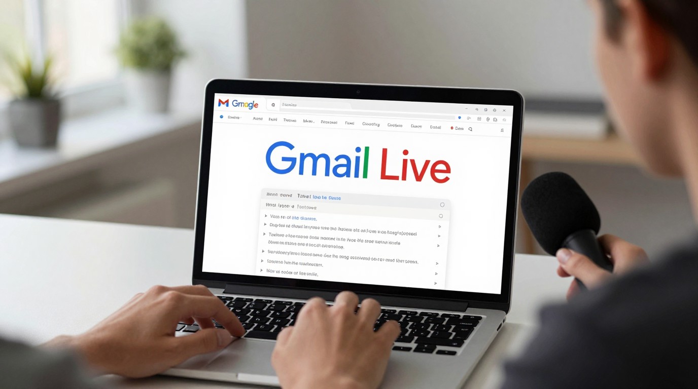 ภาพสร้างด้วย AI (ไม่ใช่ภาพถ่ายจริง) ประกอบข่าว Google เปิดตัว Gmail Live รองรับการค้นหาอีเมลด้วยเสียง สำหรับสมาชิกแพ็กเกจ AI