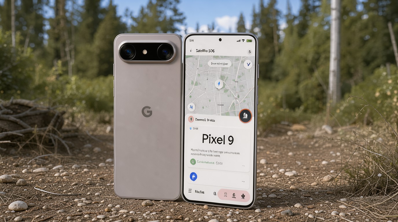 ภาพสร้างด้วย AI (ไม่ใช่ภาพถ่ายจริง) ประกอบข่าว Google ขยายเวลาฟรีฟีเจอร์ Satellite SOS บน Pixel 9 อีก 1 ปี