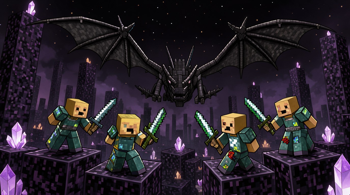 ภาพสร้างด้วย AI (ไม่ใช่ภาพถ่ายจริง) ประกอบข่าว AI Gemini 4 ของ Google เอาชนะเกม Minecraft ได้เองทั้งหมดโดยไม่มีคนช่วย