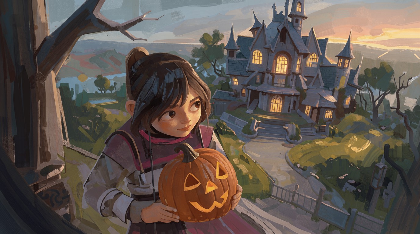 ภาพสร้างด้วย AI (ไม่ใช่ภาพถ่ายจริง) ประกอบข่าว Disney พัฒนา Halloweentown 5 ภาคต่อซีรีส์หนังฮาโลวีนในช่วงเริ่มต้น