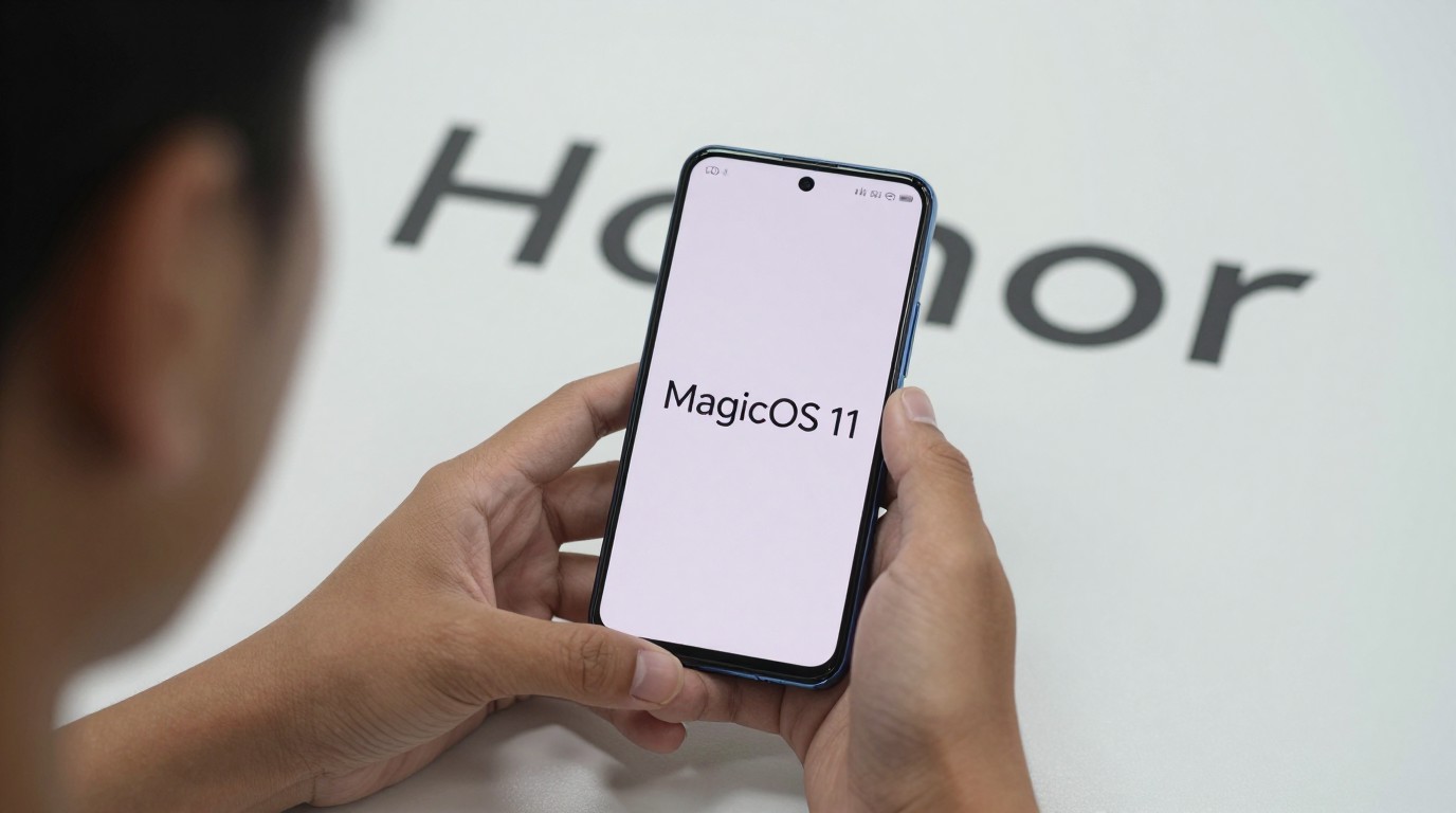 ภาพสร้างด้วย AI (ไม่ใช่ภาพถ่ายจริง) ประกอบข่าว Honor ประกาศรายชื่อสมาร์ตโฟนรุ่น Global ที่เตรียมอัปเดต MagicOS 11