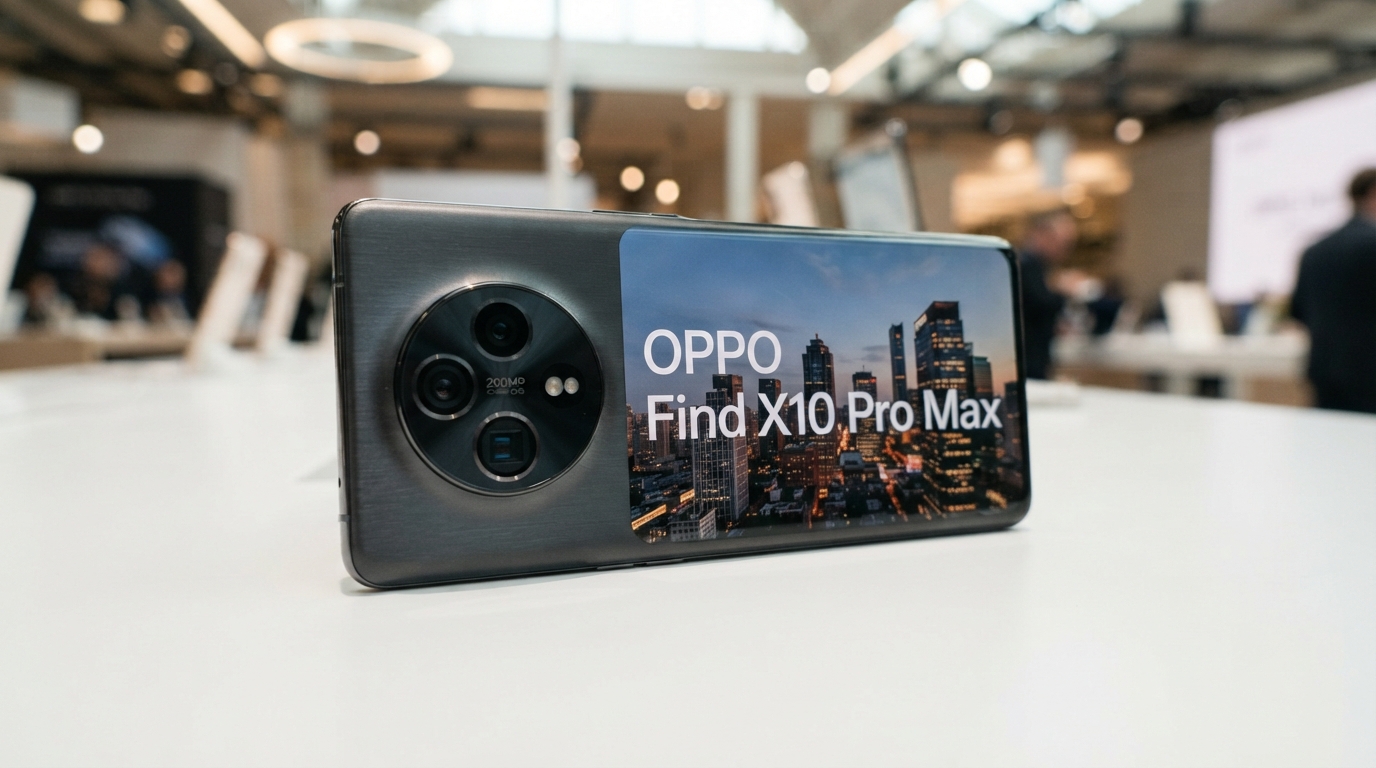 ภาพสร้างด้วย AI (ไม่ใช่ภาพถ่ายจริง) ประกอบข่าว OPPO Find X10 Pro Max มาพร้อมกล้อง 200MP สามตัวแรกของวงการมือถือ