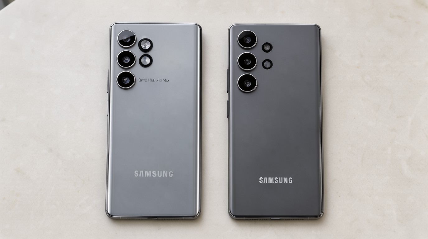 ภาพสร้างด้วย AI (ไม่ใช่ภาพถ่ายจริง) ประกอบข่าว ทดสอบกล้อง OPPO Find X10 Pro Max vs Galaxy S26 Ultra นักข่าว Android Authority บอกไม่สูสี