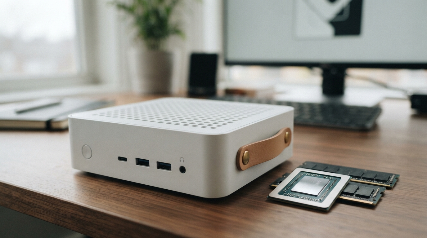 ภาพสร้างด้วย AI (ไม่ใช่ภาพถ่ายจริง) ประกอบข่าว iBuyPower เปิดตัวมินิพีซี AI ราคา 3,999 ดอลลาร์ ใช้ชิป AMD Ryzen AI Max+ PRO 495 แรม 128GB