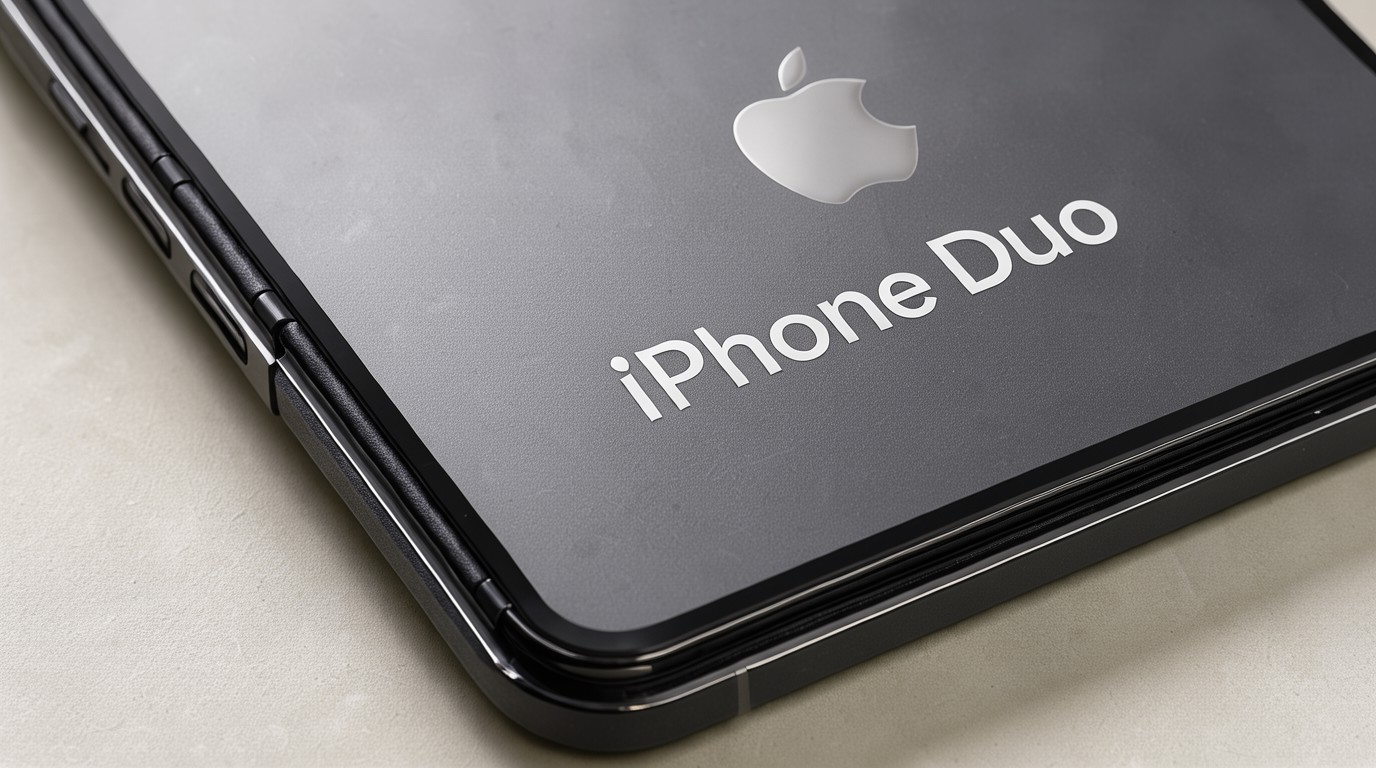 ภาพสร้างด้วย AI (ไม่ใช่ภาพถ่ายจริง) ประกอบข่าว iFixit ผ่า iPhone Duo เจอเบาะแสรอยพับจออาจเกี่ยวกับปัญหาจอแตกบานพับร้าว