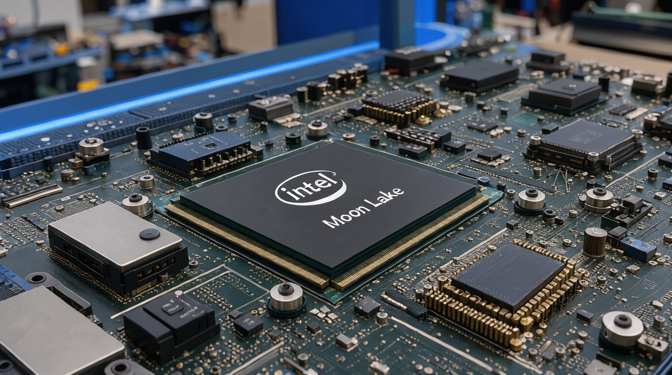 ภาพสร้างด้วย AI (ไม่ใช่ภาพถ่ายจริง) ประกอบข่าว หลุดสเปก Intel Moon Lake ชิป 4 คอร์ประหยัดไฟ ไม่มี performance core ลือมาแทน N-series
