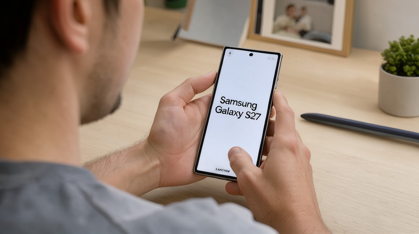 ภาพสร้างด้วย AI (ไม่ใช่ภาพถ่ายจริง) ประกอบข่าว ลือ Galaxy S27 อาจได้ออปชัน DC dimming ช่วยคนแพ้แสงจอกะพริบ