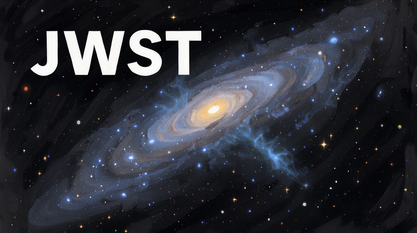 ภาพสร้างด้วย AI (ไม่ใช่ภาพถ่ายจริง) ประกอบข่าว JWST พบกาแล็กซีไกลโพ้น อาจปล่อยรังสีไอออไนซ์ส่วนใหญ่หลุดออกสู่อวกาศ