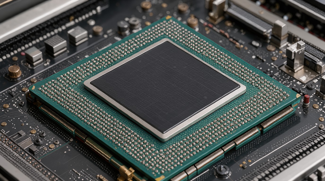 ภาพสร้างด้วย AI (ไม่ใช่ภาพถ่ายจริง) ประกอบข่าว ชิป EPYC Zen 6c 256 คอร์หลุดผลทดสอบ ถล่ม Zen 5 ในคะแนนซิงเกิลเธรด