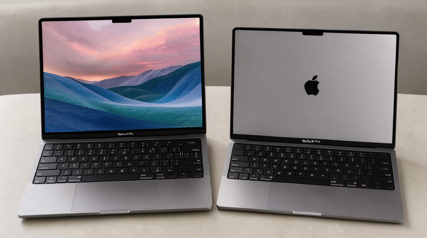 ภาพสร้างด้วย AI (ไม่ใช่ภาพถ่ายจริง) ประกอบข่าว Apple เปิดตัว MacBook Pro OLED จอทัชสกรีนตัวแรก คู่กับ MacBook Pro M6 เริ่ม 1,999 ดอลลาร์