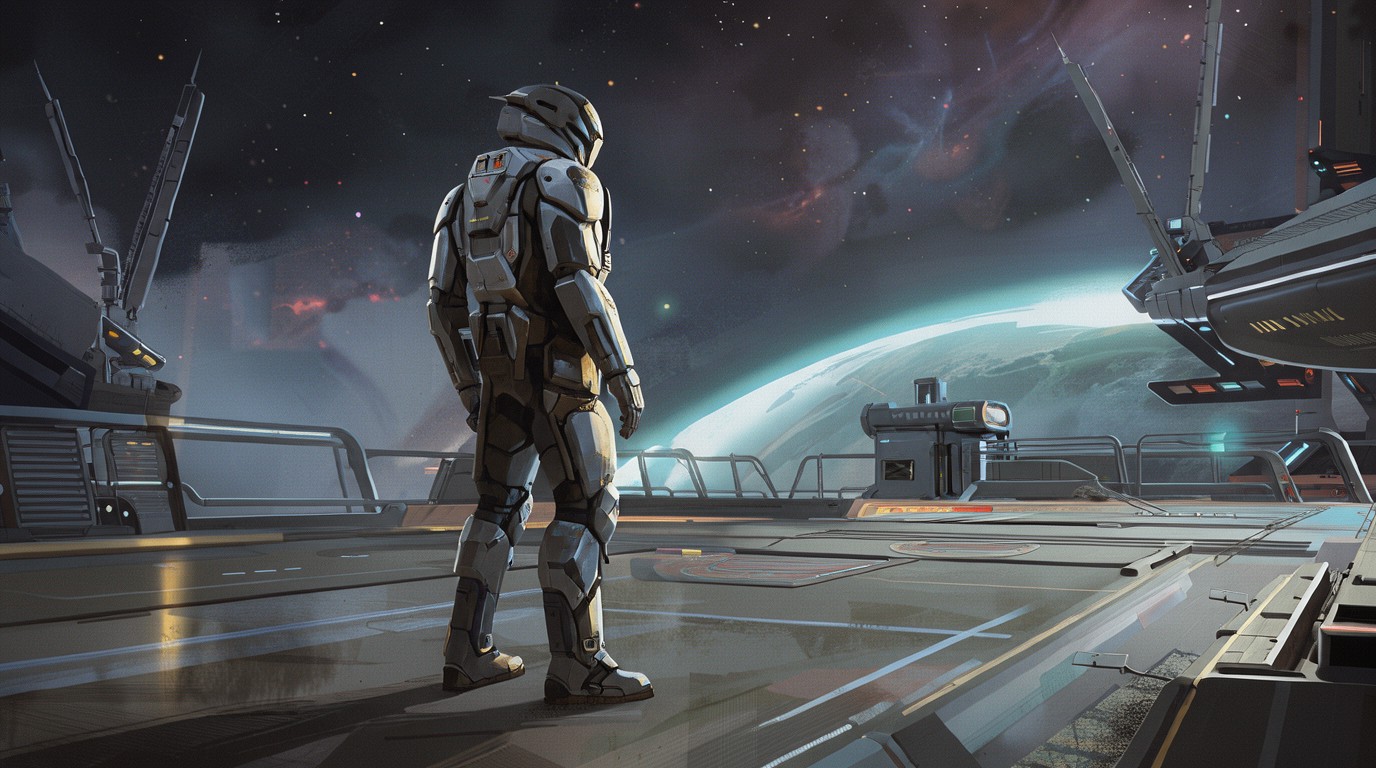 ภาพสร้างด้วย AI (ไม่ใช่ภาพถ่ายจริง) ประกอบข่าว มีรายงานว่าตัวอย่าง Mass Effect 5 เสร็จแล้วก่อน EA จะยุบ BioWare