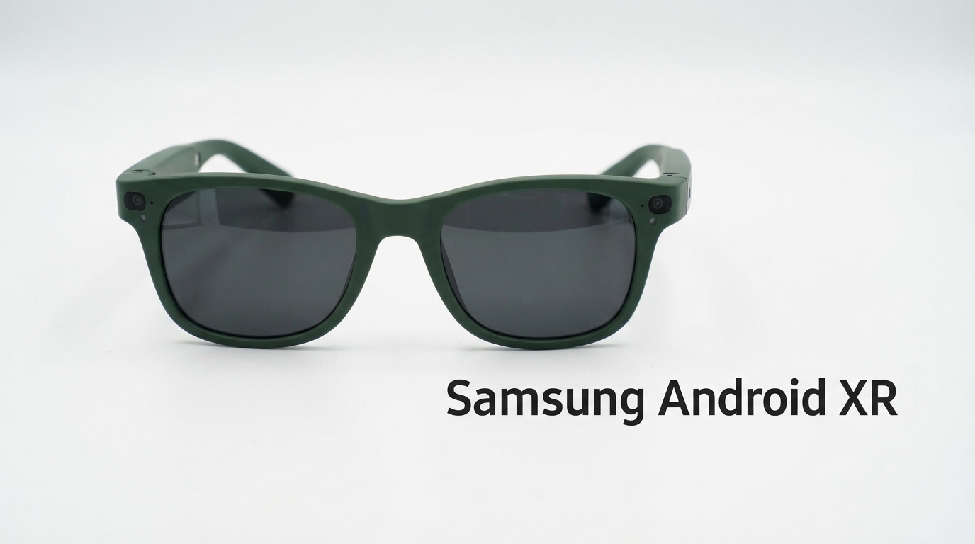 ภาพสร้างด้วย AI (ไม่ใช่ภาพถ่ายจริง) ประกอบข่าว หลุดสเปกแว่น Samsung Android XR ครบทุกรุ่น น้ำหนักเบาสุด 41 กรัม
