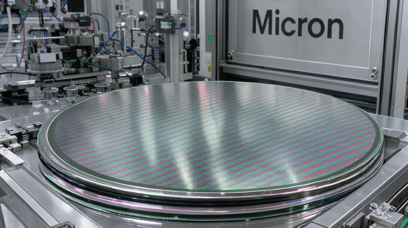 ภาพสร้างด้วย AI (ไม่ใช่ภาพถ่ายจริง) ประกอบข่าว Micron เผยแผน DRAM รุ่นใหม่ ใช้ wafer bonding และ High-NA EUV หลังเลิกดีไซน์ 4F2