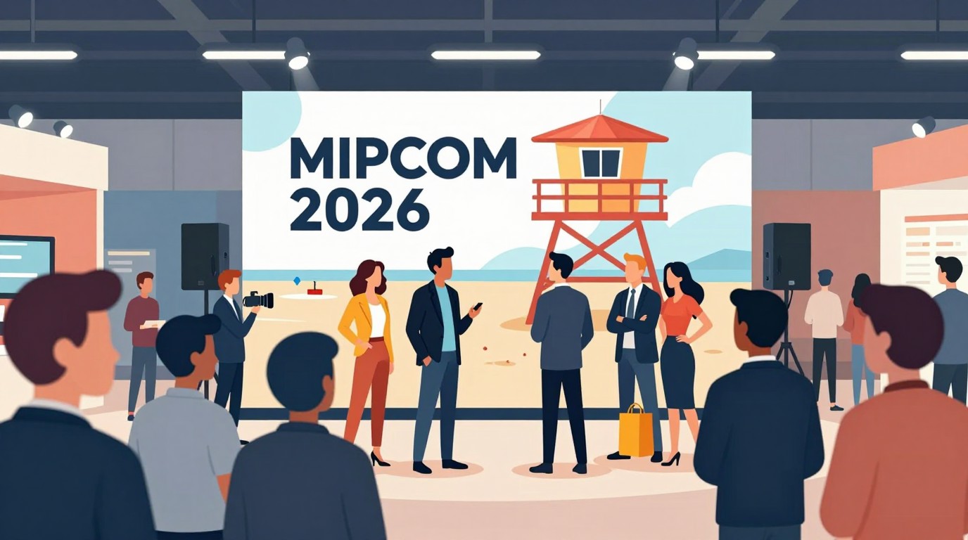 ภาพสร้างด้วย AI (ไม่ใช่ภาพถ่ายจริง) ประกอบข่าว MIPCOM 2026 สะท้อนทิศทางใหม่วงการทีวีโลก ท่ามกลางการเติบโตของ YouTube และไมโครดราม่า