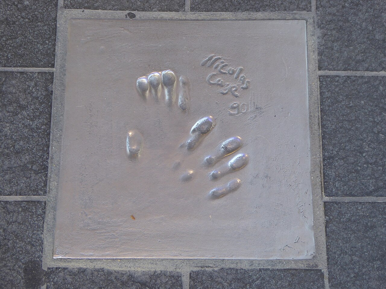 ภาพประกอบ: Nicolas cage handprint