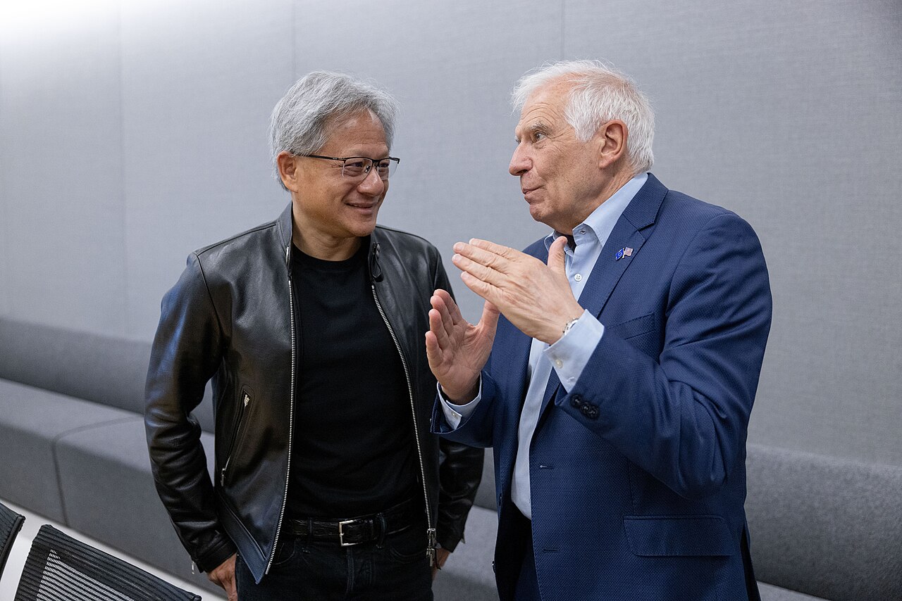 ภาพประกอบ: Josep Borrell with NVIDIA CEO and founder Jensen Huang (2024)