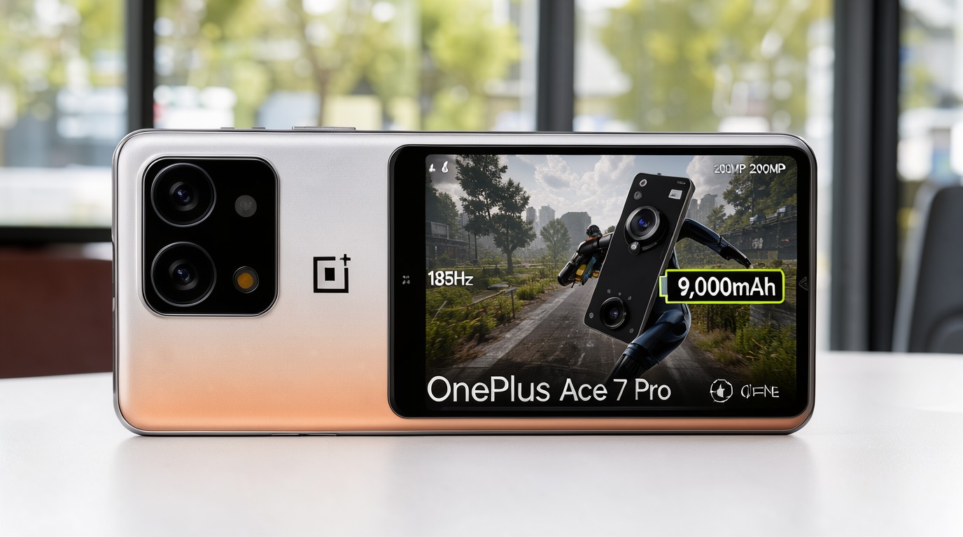 ภาพสร้างด้วย AI (ไม่ใช่ภาพถ่ายจริง) ประกอบข่าว OnePlus เปิดตัว Ace 7 และ Ace 7 Pro ในจีน แบตอึด 9,000mAh อาจเป็นต้นแบบของ 16R