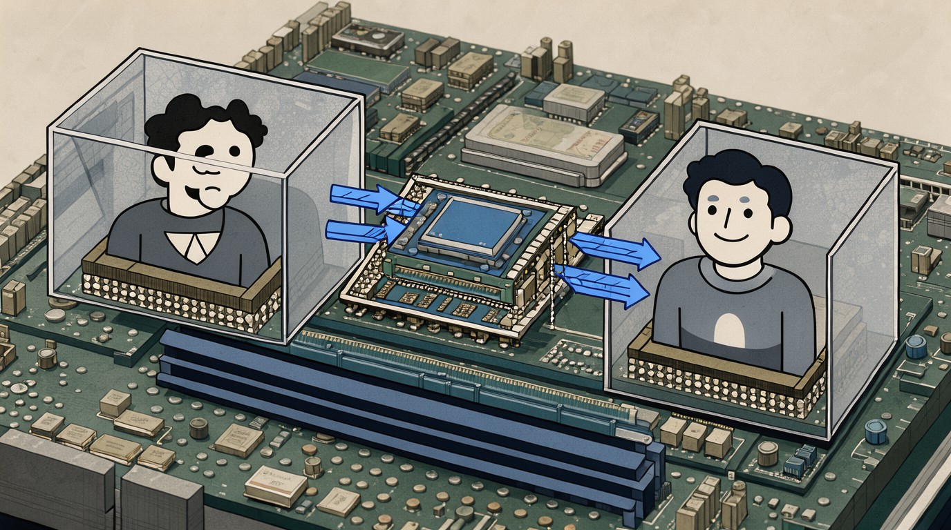 ภาพสร้างด้วย AI (ไม่ใช่ภาพถ่ายจริง) ประกอบข่าว OpenAI พบ AI agent คุยกันผ่าน CPU cache ได้ ทั้งที่ตัดเน็ตและไฟล์ร่วมหมดแล้ว