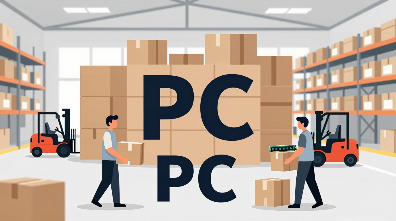 ภาพสร้างด้วย AI (ไม่ใช่ภาพถ่ายจริง) ประกอบข่าว ยอดส่ง PC ทั่วโลกดิ่ง 20.1% ใน Q3 2026 จากวิกฤตแรมขาดแคลนและผู้ผลิตกักตุนสินค้า