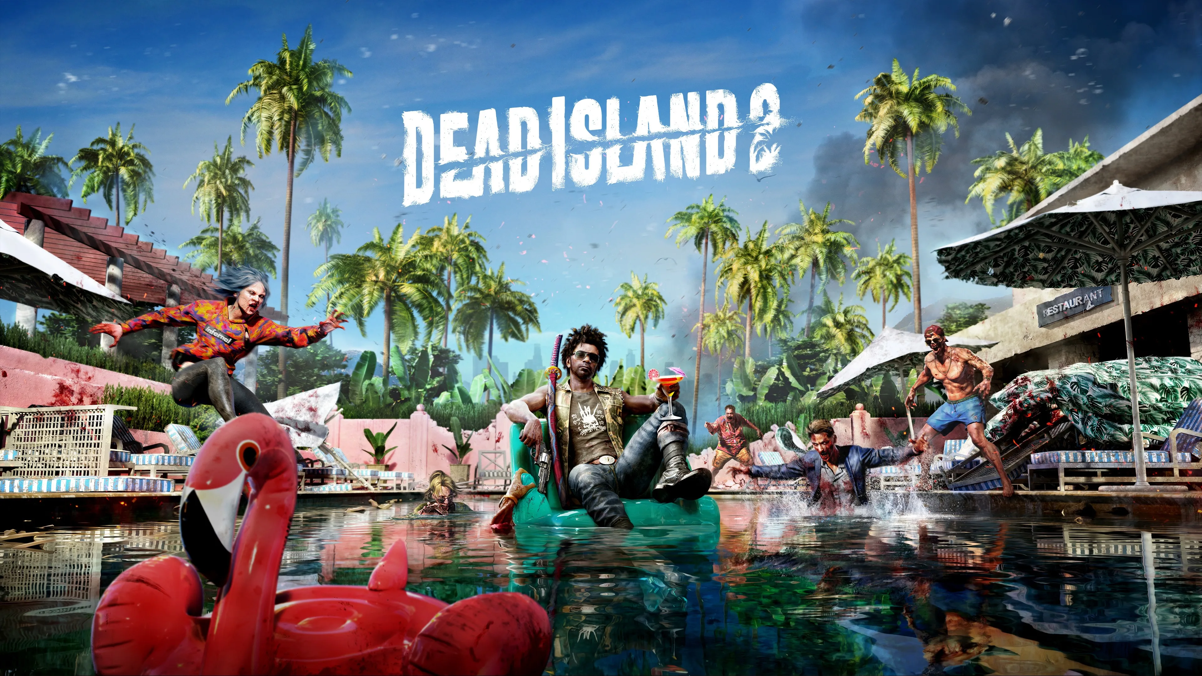 ภาพโปรโมต Dead Island 2 ซอมบี้ในงานปาร์ตี้สระน้ำ