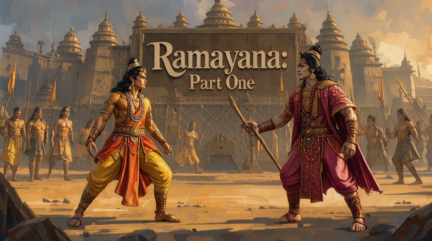 ภาพสร้างด้วย AI (ไม่ใช่ภาพถ่ายจริง) ประกอบข่าว Ramayana: Part One ของ Ranbir Kapoor และ Yash ลงสตรีมแบบจ่ายรายครั้งบน JioHotstar หลังจบโรง