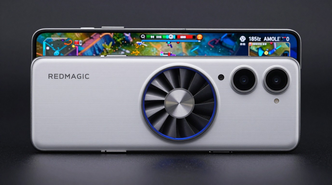 ภาพสร้างด้วย AI (ไม่ใช่ภาพถ่ายจริง) ประกอบข่าว RedMagic 12 Pro+ เปิดตัวจัดเต็มด้วยหน้าจอ 185Hz และระบบระบายความร้อน RGB