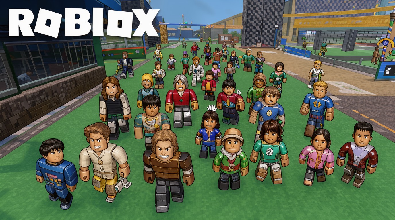 ภาพสร้างด้วย AI (ไม่ใช่ภาพถ่ายจริง) ประกอบข่าว Roblox ครองแชมป์เกมเล่นนานสุดครึ่งปี 2026 ผู้เล่นอายุเกิน 16 ปีจ่ายเงินในเกมสูงกว่าคนไม่เล่น Roblox