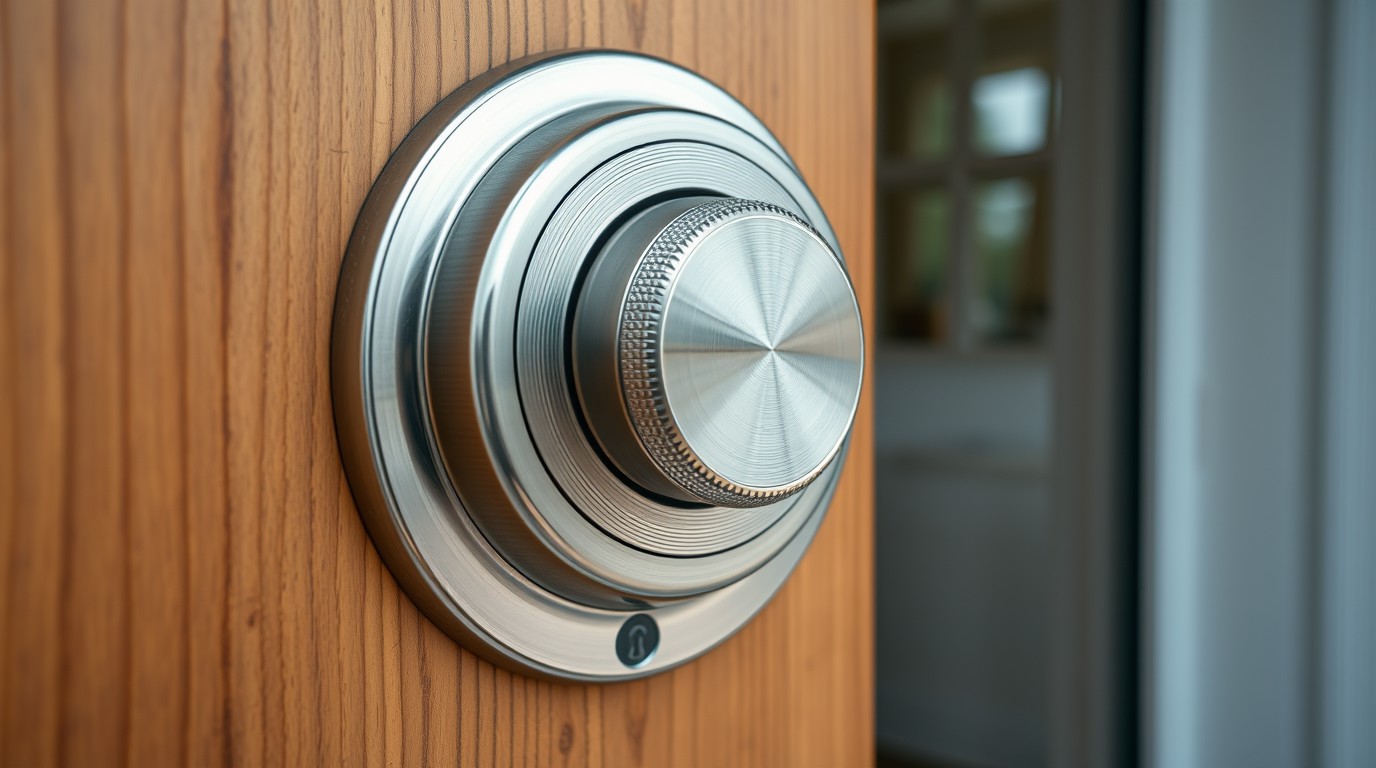 ภาพสร้างด้วย AI (ไม่ใช่ภาพถ่ายจริง) ประกอบข่าว Amazon เปิดตัว Ring Smart Lock ชาร์จแบตฉุกเฉินได้ด้วยการหมุนปุ่มล็อก