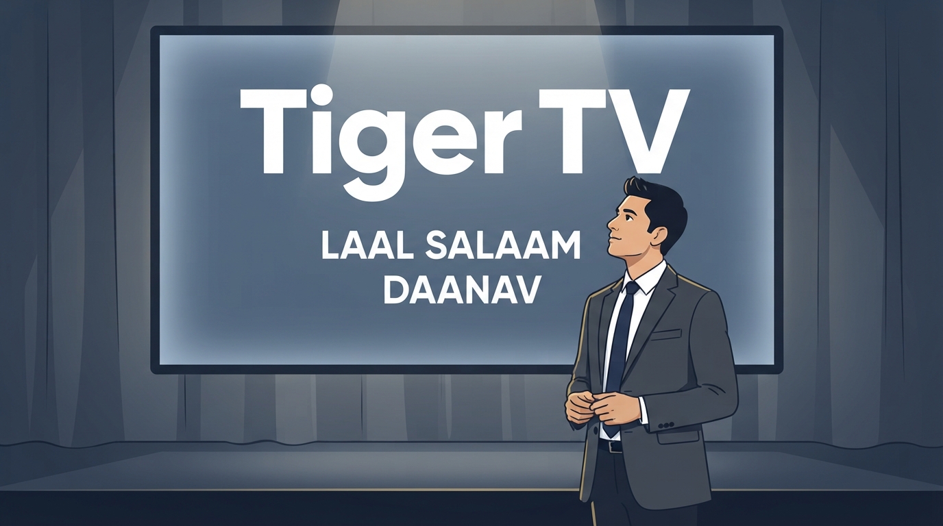 ภาพสร้างด้วย AI (ไม่ใช่ภาพถ่ายจริง) ประกอบข่าว Rohit Jain เปิดตัว Tiger TV สตรีมมิงเนื้อหาฮินดีและปัญจาบี เริ่มให้บริการ 15 ตุลาคมนี้