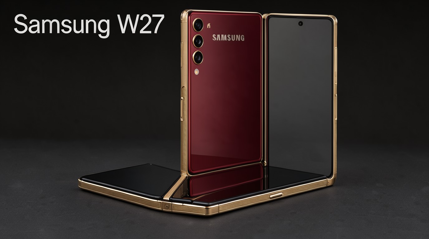 ภาพสร้างด้วย AI (ไม่ใช่ภาพถ่ายจริง) ประกอบข่าว Samsung เปิดตัว W27 จอพับหรูในจีน ราคาแพงกว่า iPhone Duo