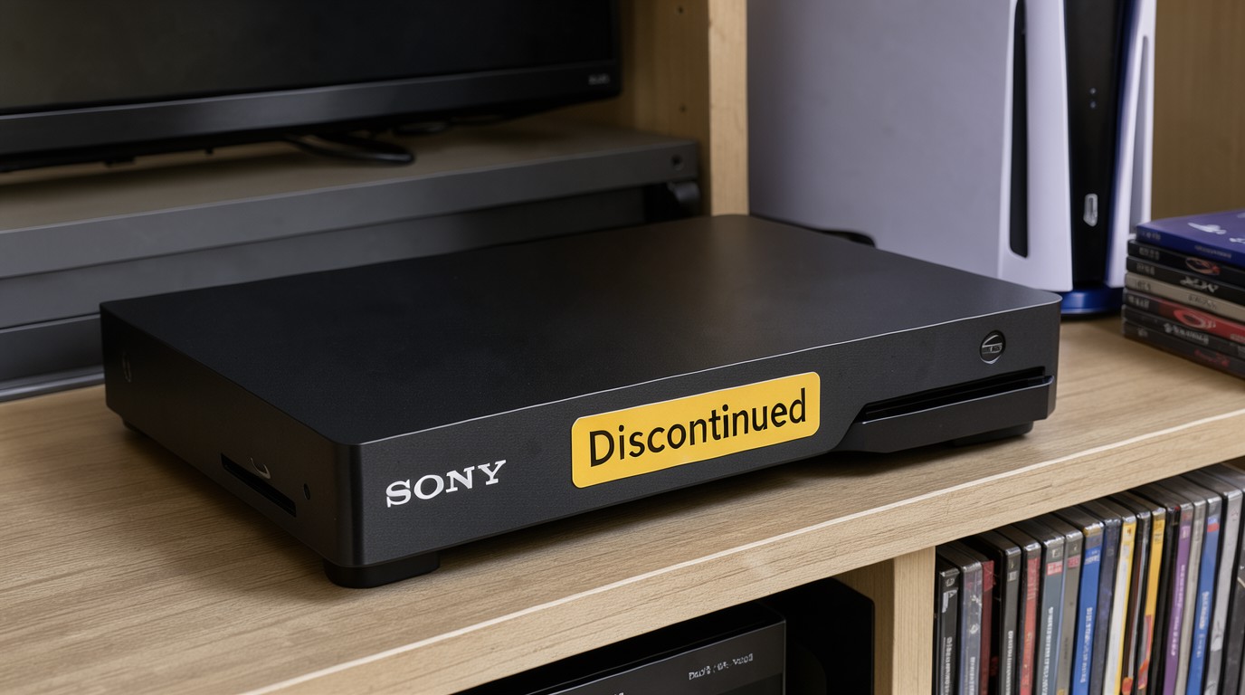 ภาพสร้างด้วย AI (ไม่ใช่ภาพถ่ายจริง) ประกอบข่าว Sony Japan เลิกขายเครื่องเล่น Blu-ray แบบ standalone รุ่นสุดท้ายแล้ว