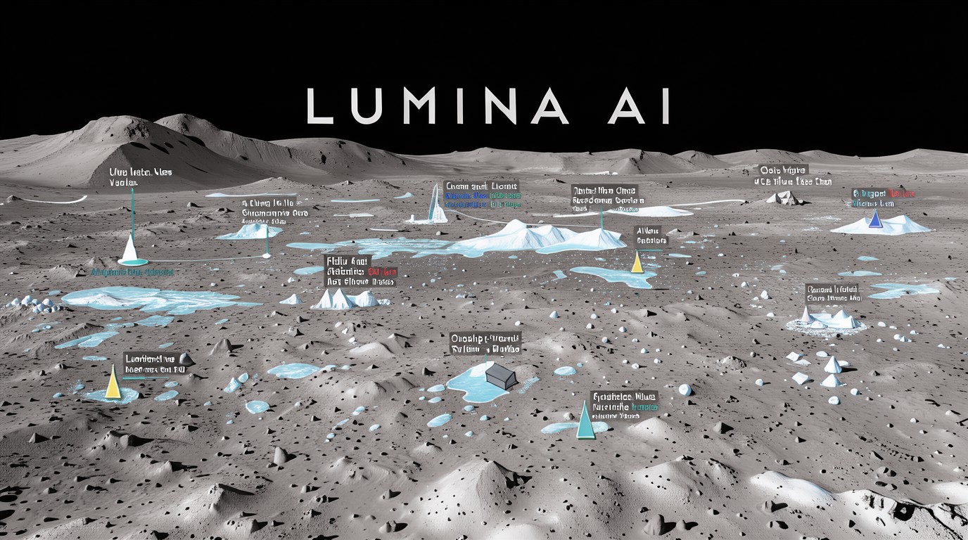 ภาพสร้างด้วย AI (ไม่ใช่ภาพถ่ายจริง) ประกอบข่าว นักวิจัย Ohio State เผย AI ชื่อ LUMINA อาจช่วยหาจุดตั้งฐานบนดวงจันทร์ มองไกลถึงดาวอังคาร