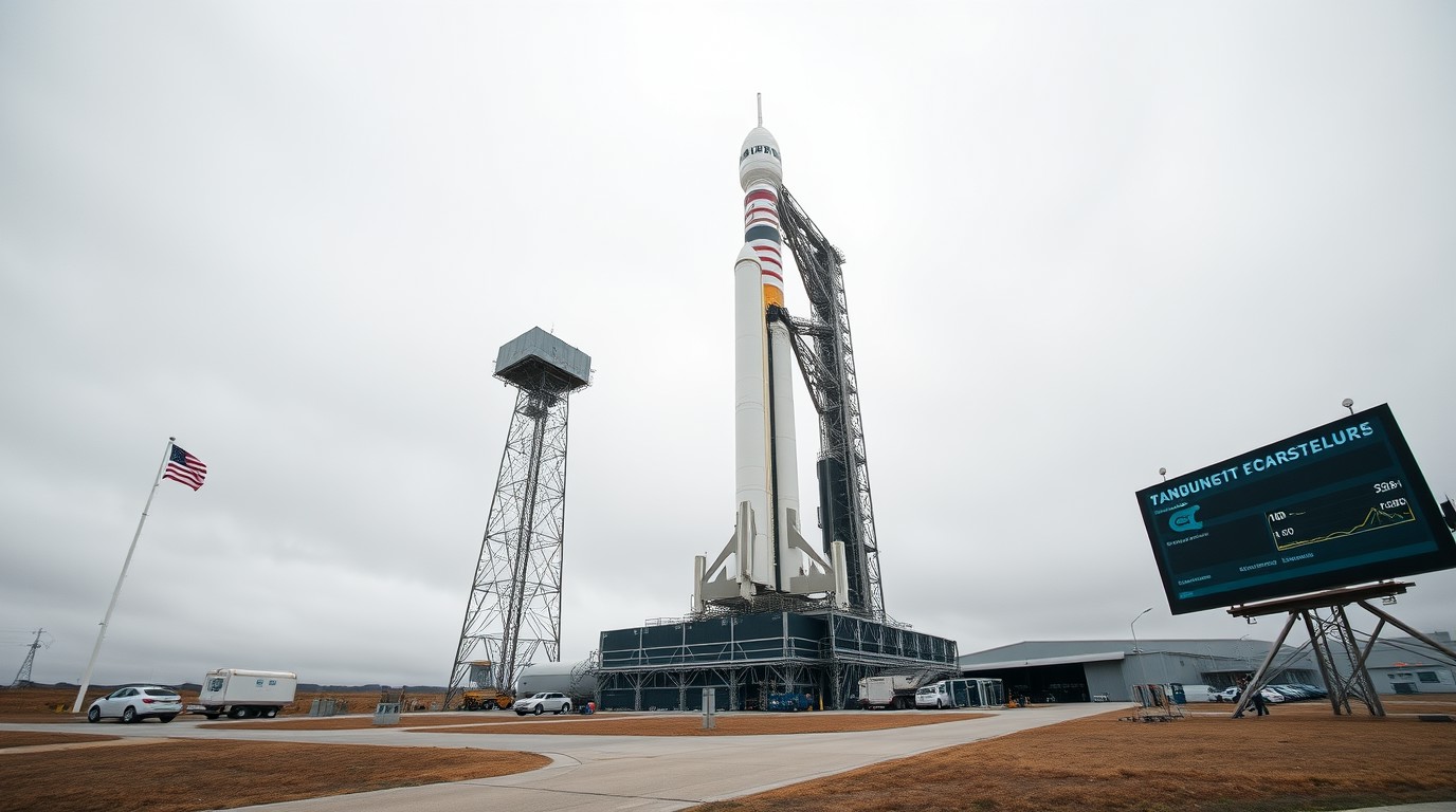 ภาพสร้างด้วย AI (ไม่ใช่ภาพถ่ายจริง) ประกอบข่าว SpaceX เตรียมปล่อย Falcon 9 อีกครั้ง ส่งดาวเทียมข้อมูล 21 ดวงให้ Space Development Agency